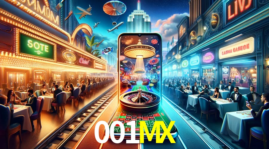 Página principal de 001MX Casino con juegos en vivo y tragamonedas para México